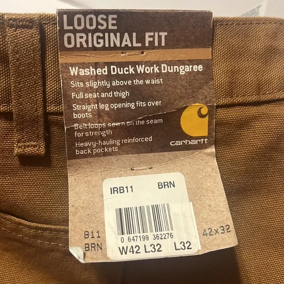 Carhartt Men's Loose Fit Washed Duck Utility Work Pant - Picture 8 of 11